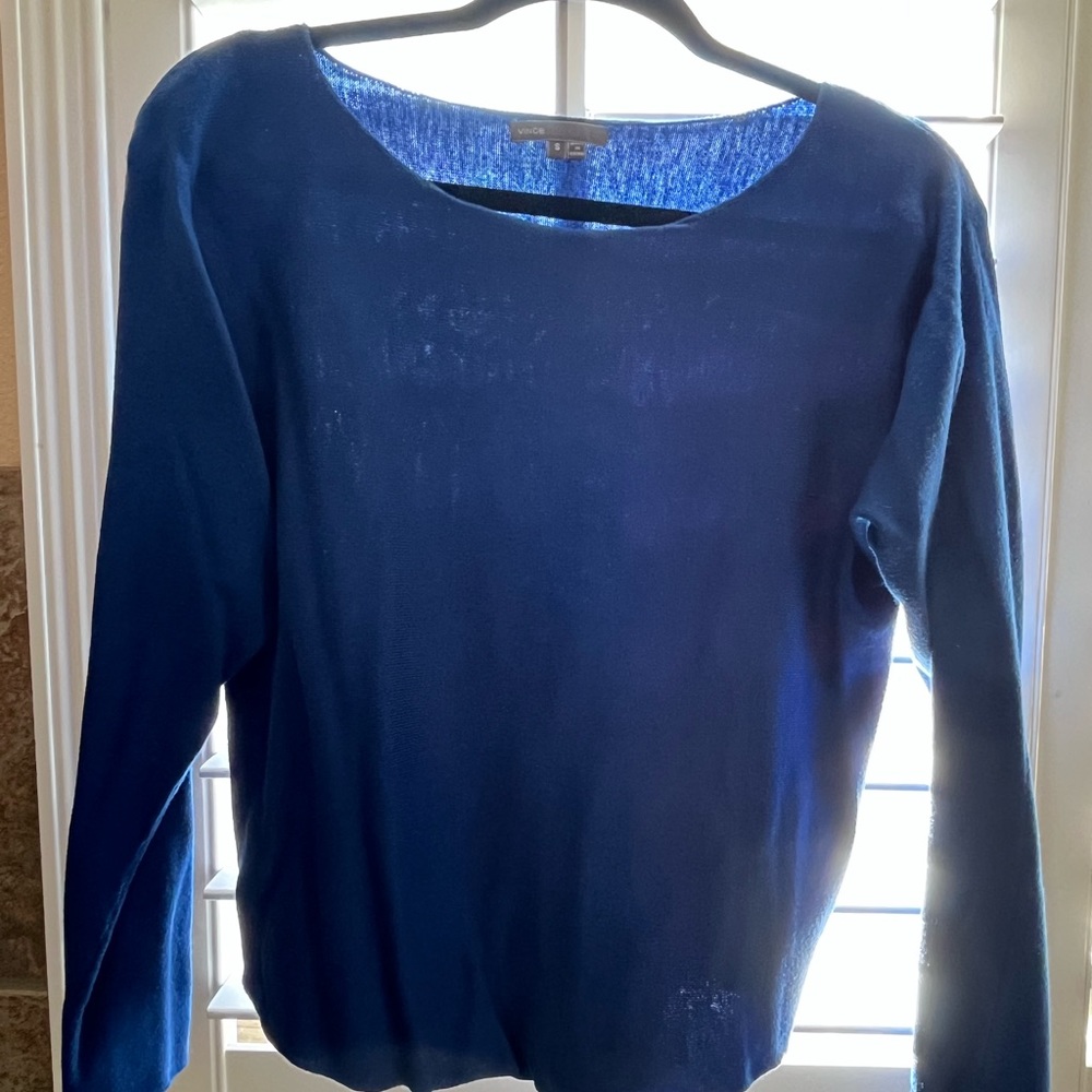 Vince Navy Blue Seamless Sweater